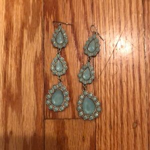 Turquoise drop statement earrings